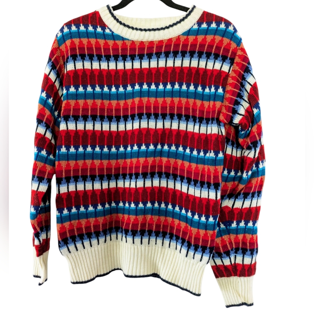 Vintage 90s Sweater Unisex Colorful Grandpa‎ Slouchy